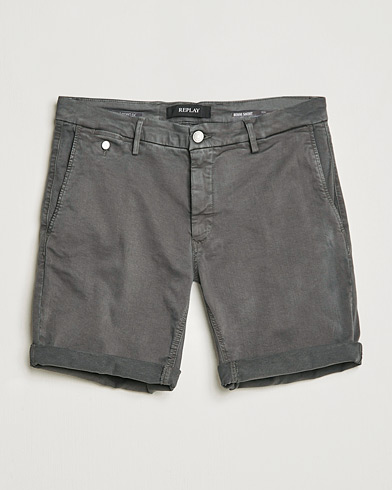 Men | Chino Shorts | Replay | Benni Hyperflex Shorts Grey