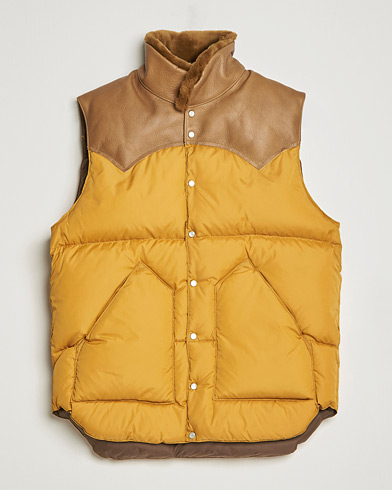 Men | Japanese Department | Rocky Mountain Featherbed | Christy Vest Mustard Yellow