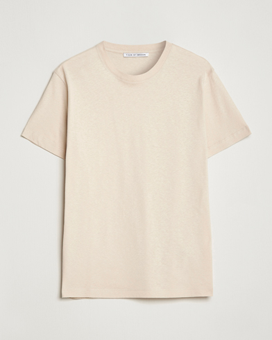 Men |  | Tiger of Sweden | Dillan Linen Cotton T-Shirt Cream Sand