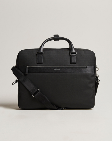 Men | Briefcases | Tiger of Sweden | Bays Recycled Polyester Computer Bag Black