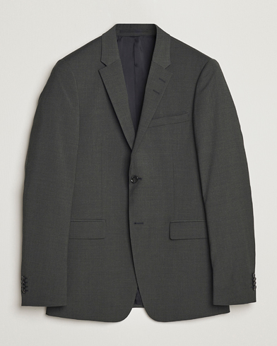 Men | Suit Jackets | Tiger of Sweden | Jerretts Wool Travel Suit Blazer Olive Extreme