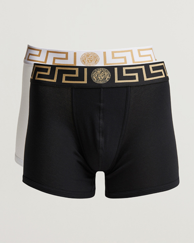 Men | Underwear & Socks | Versace | 2-Pack Greca Boxer Briefs Black/White