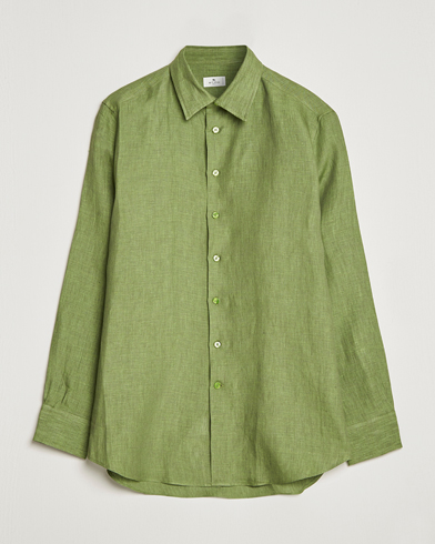 Men | Etro | Etro | Linen Sport Shirt Green