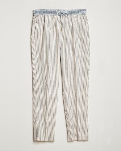 Men | Etro | Etro | Hickory Stripe Casual Trousers Off White