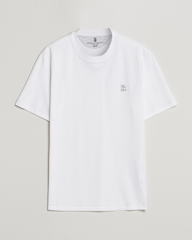 Men | White t-shirts | Brunello Cucinelli | Short Sleeve Logo T-shirt White