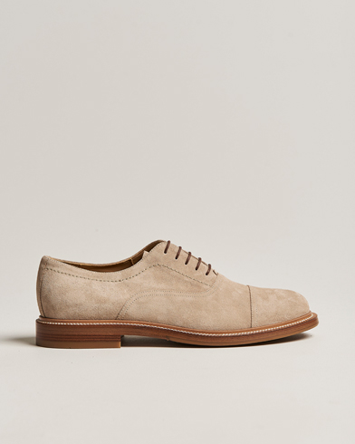 Men | Oxford Shoes | Brunello Cucinelli | Cap Toe Oxford  Desert Suede