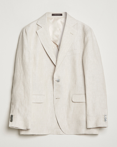 Men | Clothing | Oscar Jacobson | Ferry Soft Linen Blazer Off White