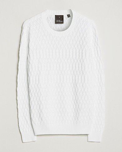 Men |  | Oscar Jacobson | Cotton Fisherman Sweatshirt White