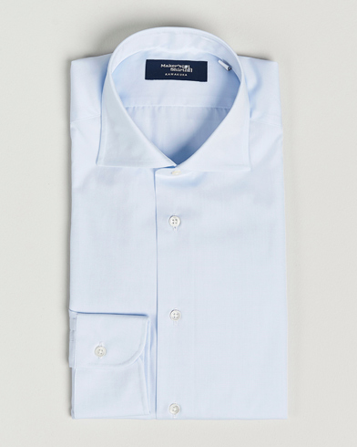 Men | Dark Suit | Kamakura Shirts | Slim Fit Broadcloth Shirt Light Blue