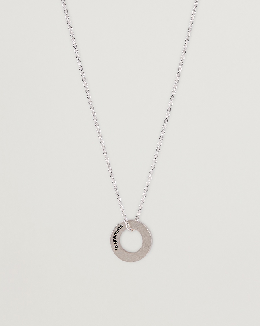 LE GRAMME Circle Necklace Le 1.1 Sterling Silver – Silver