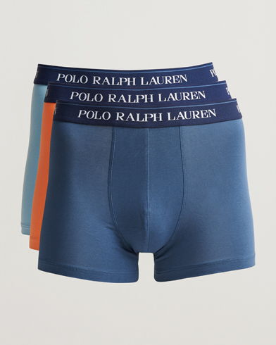 Men | Underwear & Socks | Polo Ralph Lauren | 3-Pack Trunk Blue/Orange/Steel Blue