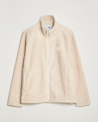 Men | Fleece Sweaters | NN07 | Nil Pile Full Zip Jacket Ecru