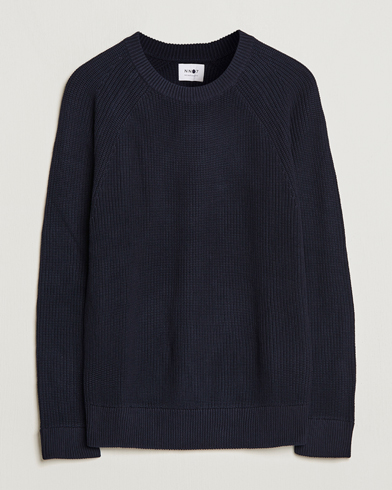 Men |  | NN07 | Jacobo Cotton Knitted Sweater Navy Blue