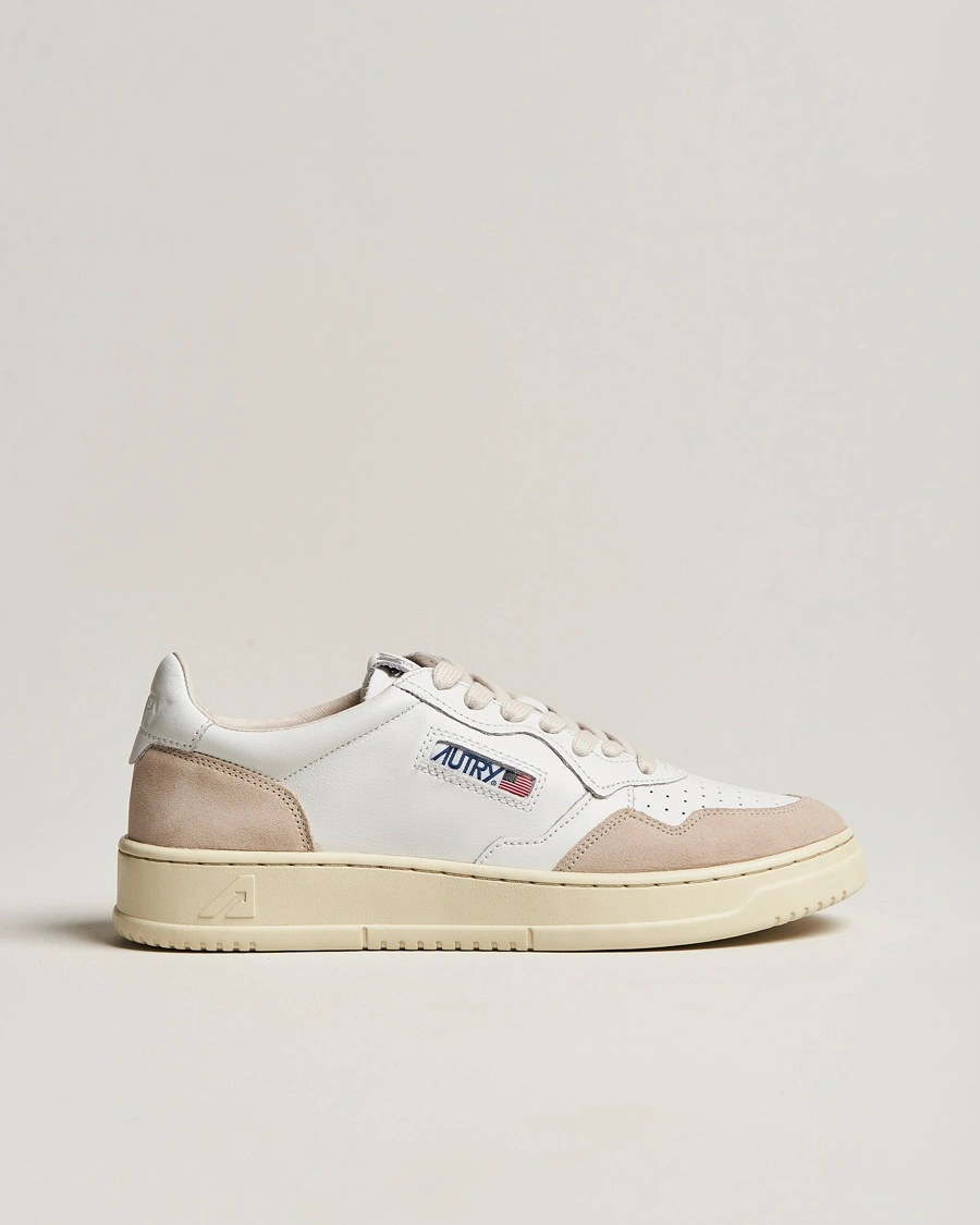 Autry Medalist Low Leather/Suede Sneaker White – White