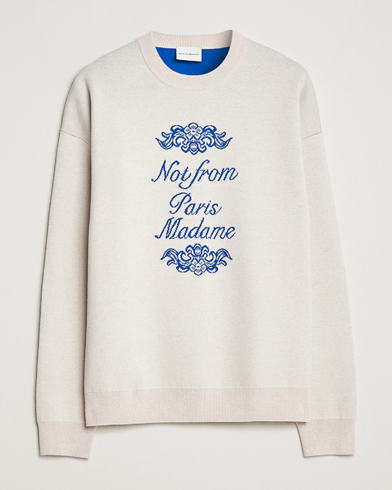 Men | New Brands | Drôle de Monsieur | Ornaments Jacquard Sweater Beige
