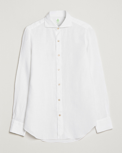 Men | Clothing | Finamore Napoli | Tokyo Slim Linen Shirt White