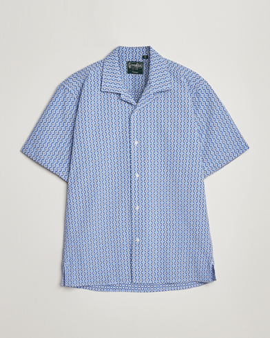 Men | Gitman Vintage | Gitman Vintage | Summer Ready Jacquard Camp Shirt Light Blue