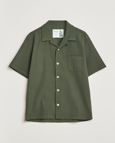 Men |  | Howlin' | Short Sleeve Cotton Seersucker Shirt Greenish