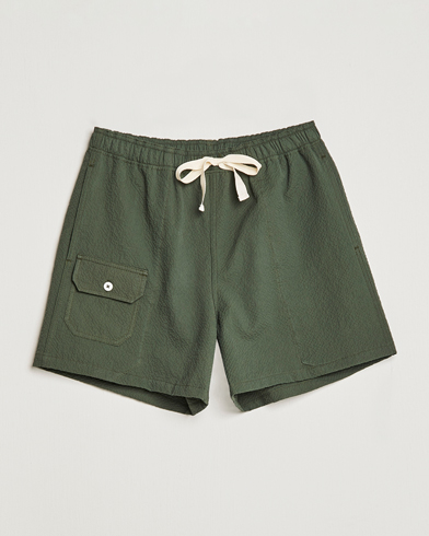 Men |  | Howlin' | Cotton Seersucker Shorts Greenish
