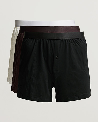 Men | New Nordics | CDLP | 3-Pack Boxer Shorts Black/White/Brown