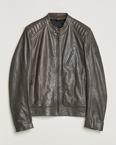 Men |  | Belstaff | V Racer Air Leather Jacket Dark Grey