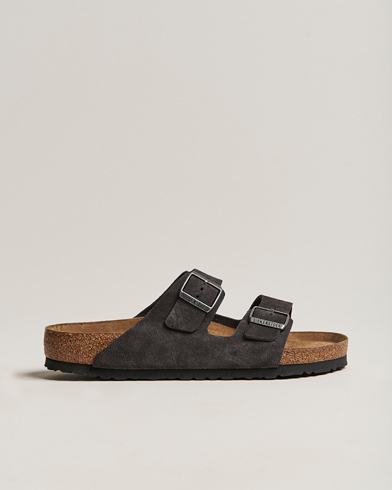 Men | Sandals & Slides | BIRKENSTOCK | Arizona Soft Footbed Velvet Gray