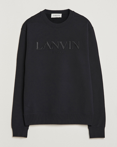 Men | Lanvin | Lanvin | Logo Embroidered Sweatshirt Black