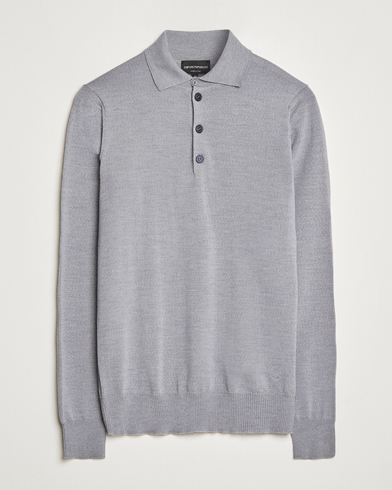Men | Sweaters & Knitwear | Emporio Armani | Knitted Merino Pique Grey