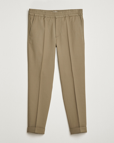 Men | Drawstring Trousers | Filippa K | Terry Cropped Trousers Khaki
