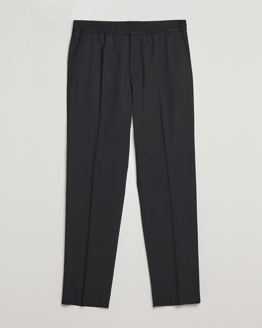 Filippa K Theo Relaxed Wool Trousers Black – Black
