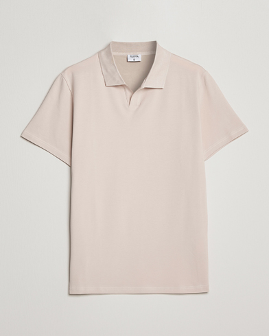 Men | Long Sleeve Polo Shirts | Filippa K | Stretch Cotton Polo Tee Sand