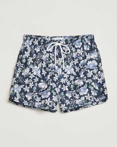 Men | Eton | Eton | Floral Swim Shorts Navy Blue