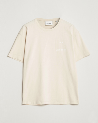 Men | New Brands | FRAME | Logo Print T-Shirt White Beige