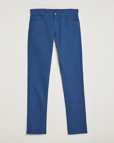 Men | Quiet Luxury | Canali | Slim Fit 5-Pocket Pants Dark Blue