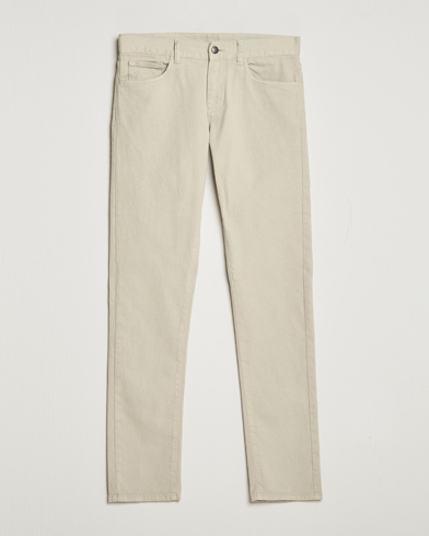 Men | Casual Trousers | Canali | Slim Fit 5-Pocket Pants Beige