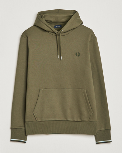 Men | Fred Perry | Fred Perry | Tipped Hooded Sweatshirt Unifrom Green