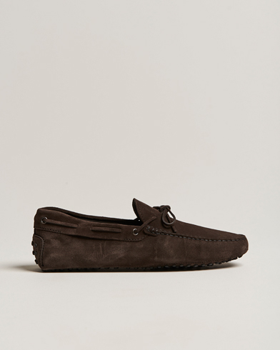 Men | Tod's | Tod's | Laccetto Gommino Carshoe Dark Brown Suede