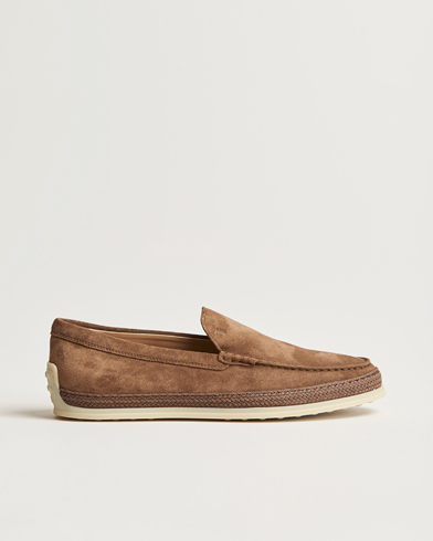 Men | Tod's | Tod's | Raffia Loafers Brown Suede