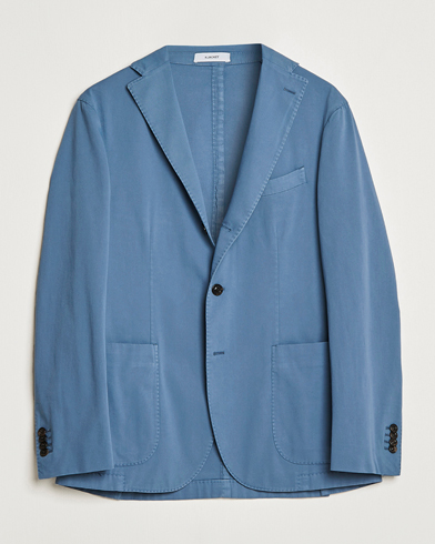 Men | Blazers | Boglioli | K Jacket Cotton Stretch Blazer Dusty Blue