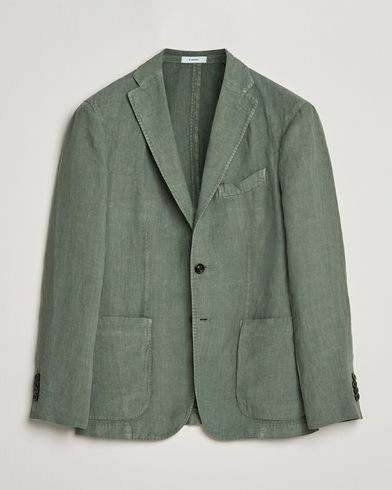 Men | Blazers | Boglioli | K Jacket Linen Blazer Sage Green