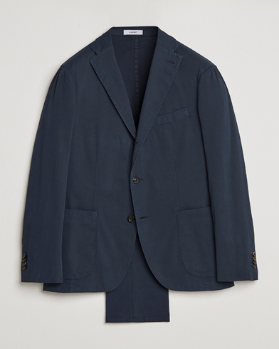 Men |  | Boglioli | K Jacket Cotton Stretch Suit Navy