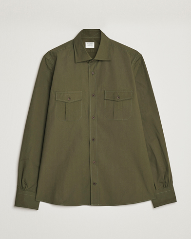 Men | Shirt Jackets | Mazzarelli | Safari Overshirt Olive