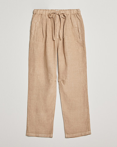 Men | The Linen Closet | Massimo Alba | Keywest Linen Drawstring Pants Sand