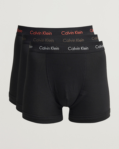 Men | Calvin Klein | Calvin Klein | Cotton Stretch Trunk 3-Pack Black