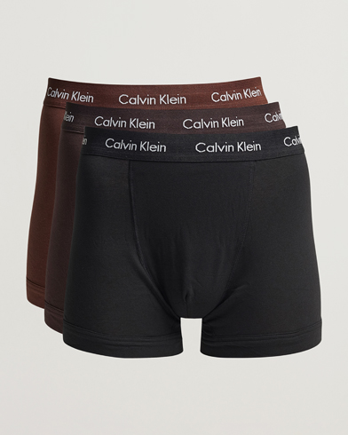 Men | Briefs | Calvin Klein | Cotton Stretch Trunk 3-Pack Black/Umber/Woodland