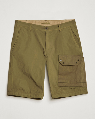 Men | Cargo Shorts | Ten c | Garment Dyed Nylon Cargo Shorts Olive