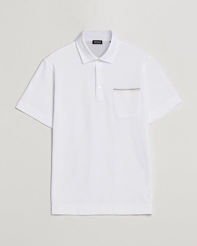 Men | Zegna | Zegna | Short Sleeve Pocket Polo White
