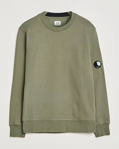Men | C.P. Company | C.P. Company | Diagonal Raised Fleece Lens Sweatshirt Olive