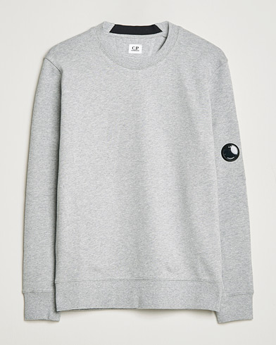 Men | Grey sweatshirts | C.P. Company | Diagonal Raised Fleece Lens Sweatshirt Grey