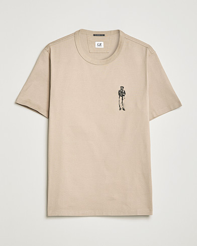 Men | C.P. Company | C.P. Company | Heavy Mercerized Cotton Printed Logo T-Shirt Sand